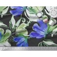 thumbnail image 2 of Soimoi Polyester Crepe Fabric Flower Watercolor Printed Craft Fabric by The Yard 42 Inch Wide, 2 of 3