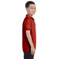 thumbnail image 3 of Hanes Polo en Jersey pour Enfants en Mélange de Coton, L, Rouge Foncé, 3 of 3