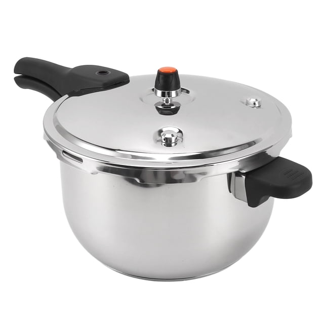 Pressure Cooker, 80KPA Explosion Proof Stainless Steel Pressure Canner with Valve & Handle, Efficient and Fast Cooking Pressure Cooking Pot for Gas Stove Induction Cooker
