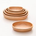 thumbnail image 3 of Oval Wooden Tray Dinner Plates Tableware Bowl For Dishes Snacks Dried Fruits, 3 of 9
