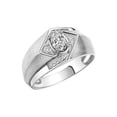thumbnail image 3 of RYLOS Mens Rings Sterling Silver Ring 6X4MM Oval Shape Gemstone & Diamond Ring White Topaz April Birthstone Rings For Man Silver Rings, Size 12, 3 of 7