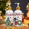 thumbnail image 2 of Snowman Tree Glass Pump Bottles Christmas Soap Dispenser Set for Kitchen Bathroom Decor, 2 of 6