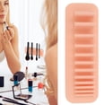 thumbnail image 3 of Makeup Brush Holder, Stand Makeup Brush Cleaner, Soft Wall-Mounted Makeup Brush Rack Makeup Brush Cleaner Pad For Home Use Kitchen Bathroom Bedroom Pink,Dark Red, 3 of 8