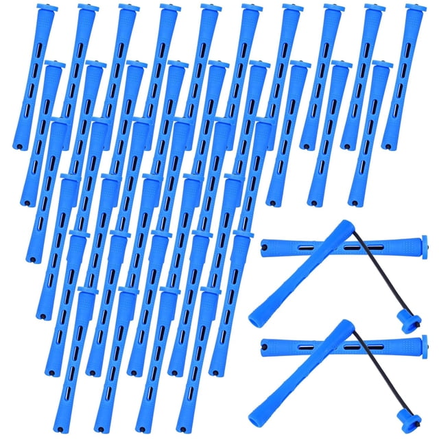 40 Pcs Perm Rods for Short Hair, Cold Wave Heatless Curling Rollers Plastic Perming Rods Medium Curling Rod Cold Wave Perm Rod Set for Long Hair Natural Waves Curls
