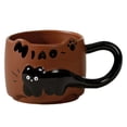 thumbnail image 1 of Binwennn Rabbit Tumbler Set Vacuum Insulated Mug Ceramic Tumbler Set for Kitchen Cat Cat Stacked Cup Cute Stackable Coffee Mugs Ceramic Coffee Mugs With Spoon Funny Animal Cups Gi Ft S For Catlovers, 1 of 5