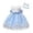 Sky Blue, variant on FYEGRE Girls Pageant Lace Dresses Baby Birthday Party Embroidery Dress with Headwear Dark Blue 18-24 Months