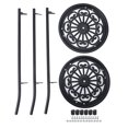 thumbnail image 2 of Flower Stand, Delicate Flower Shelf 2 Tier  For Gardens White,Black, 2 of 8