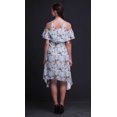 thumbnail image 3 of Bimba Tunique à Épaules Dénudées Imprimée Oiseau Bleu pour Femmes Robe de Soirée Col Rond - Très Grand, 3 of 6