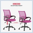 thumbnail image 4 of FDW Office Chair Ergonomic Executive Swivel, Lumbar Support, 2 Pack, Pink, 4 of 7