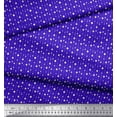 thumbnail image 2 of Soimoi Blue Cotton Duck Fabric Line & Circle Geometric Print Sewing Fabric Yard 42 Inch Wide, 2 of 3