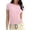 Pink, variant on Atogsazn Women's Crew Neck T Shirts Short Sleeve Casual Cotton Tops Ribbed Knit Tees Summer Basic Solid Shirt Clothes Beige S Fashion