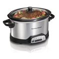 thumbnail image 1 of Hamilton-Beach 33443 4 Quart Programmable Slow Cooker, Chrome/Black, 1 of 4