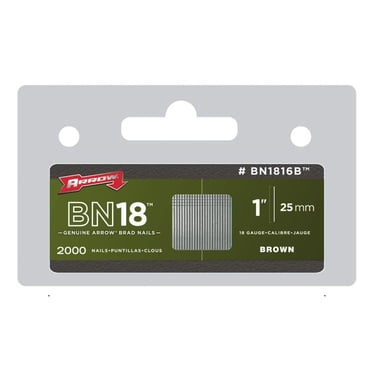 Lot de 2000 Ongles Brad Bruns de 1 Pouces, Calibre 18