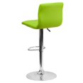 thumbnail image 3 of Bowery Hill Tabouret de Bar Réglable à Rayures en Similicuir Vert, 3 of 5