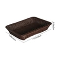 thumbnail image 3 of Dvkptbk plastic frame Imitation Rattan Woven Storage Tray Rectangular Wicker Basket for Kitchen Countertop Bathroom Organizer, 3 of 6