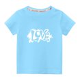 thumbnail image 2 of EGNMCR Blouses & Chemises à Manches Courtes Col Rond pour Tout-Petits Garçons Filles Mode Mignon Col Rond Imprimé Haut à Manches Courtes Blouse Fille, 2 of 5