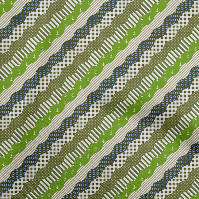 oneOone Georgette Viscose Green Fabric Patchwork Fabric For Sewing Printed Craft Fabric By The Yard 42 Inch Wide