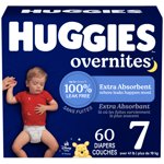 Huggies Overnites Nighttime Baby Diapers, Size 7 (41+ lbs), 60 Count