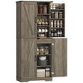 thumbnail image 1 of HOMCOM Armoire de Garde-Manger de Cuisine 72 Pouces, Armoire de Rangement de Cuisine Style Ferme, Gris, 1 of 10