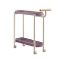 thumbnail image 2 of ZZkhGO Table d'Appoint Roulant avec Roues, Table d'Extrémité Mobile Crème pour Chambre et Salon, Table Gigogne Portable avec Rangement pour Petits Espaces, 2 of 6