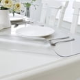thumbnail image 3 of Waterproof Tablecloth PVC Clear Oil-proof Mat; Oil-proof Table Protector; Cloth Round Plastic Home Hotel Dining Table Mat Protector, 3 of 8