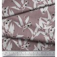 thumbnail image 3 of Soimoi Poly Georgette Fabric Texture,Leaves & Black Sketch Flower Print Fabric by Yard 52 Inch Wide, 3 of 3
