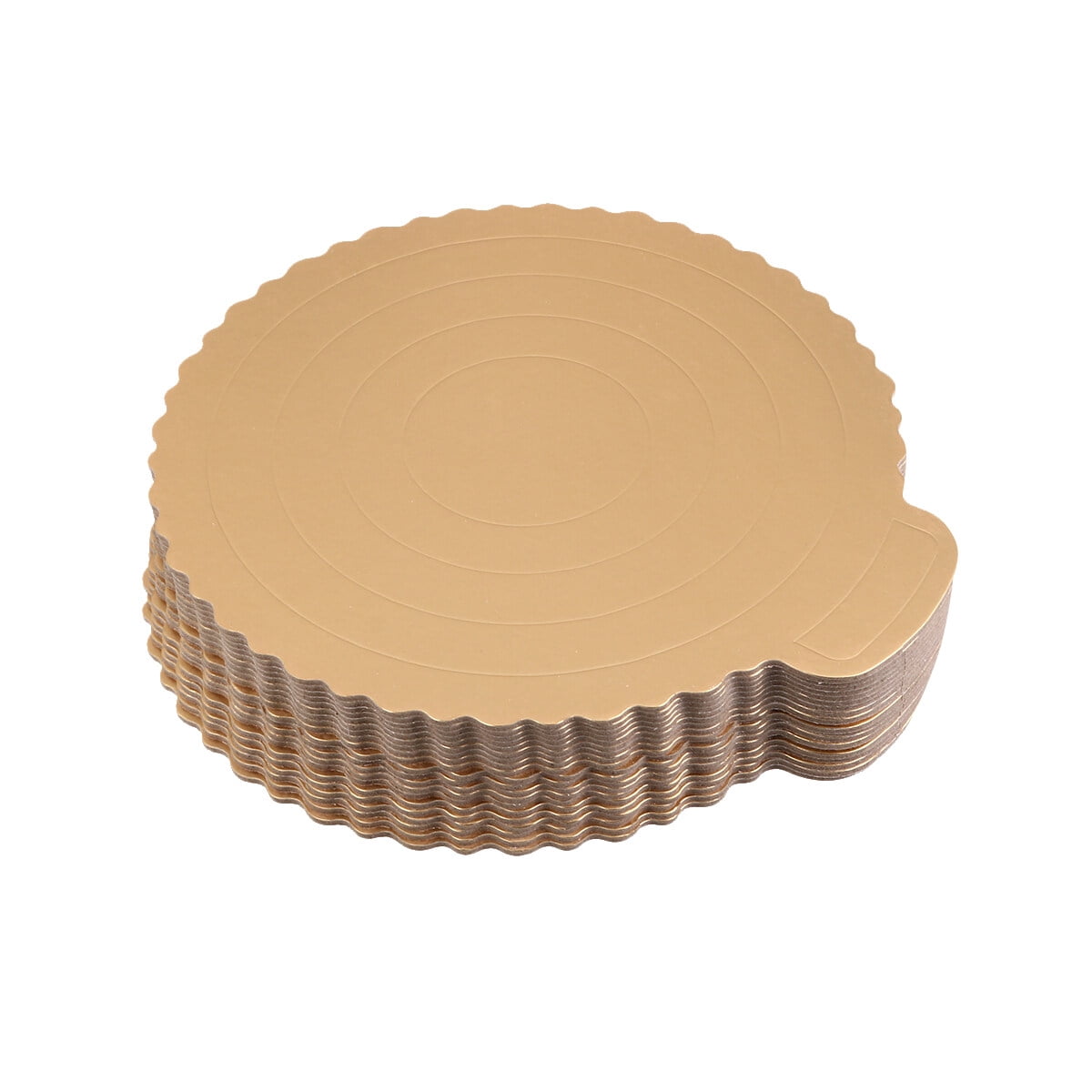 20pcs Creative Cake Board Practical Cake Circle Base Round Shape Dessert Board Party Supplies for Birthday Wedding (7.5Inches, Golden)