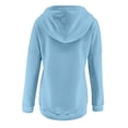 thumbnail image 5 of Womens 2023 Hooded Snap Button Collar Drawstring Hoodies Pullover Sweatshirts Fall Long Sleeve Tops Shirts with Pocket Plus Size Oversized Sweatshirts For Women Halloween, 5 of 5