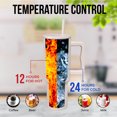 thumbnail image 4 of Gobelet en Acier Inoxydable de 40 oz avec Couvercle à Paille – Rétention Chaude et Froide de 24+ Heures, Conception Étanche au Quart de Tour, Compatible avec Porte-Gobelet – Beige Doux, 4 of 10