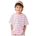 thumbnail image 1 of Yammkia Chandails Cool pour Garçons Ados T-Shirts à Manches Courtes Enfants Été Décontracté Col Rond T-Shirts Hauts Mode (Rose, 9-10 Ans), 1 of 4