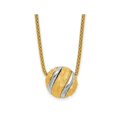 thumbnail image 1 of Collier Pendentif Boule Circulaire Texturée en Or Jaune 14K avec Chaîne (17 Pouces), 1 of 4