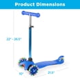 thumbnail image 3 of Best Choice Products Kids Mini Kick Scooter Light-Up Wheels, Adjustable Height Blue, 3 of 7