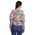 thumbnail image 4 of Moomaya Plus Size Cold Shoulder Top Printed Ladies Tops Blouses Women Party Tops, 4 of 4