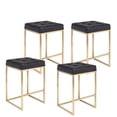 thumbnail image 3 of Tabouret de Bar Pipe en Noir et Or Set de 4, 3 of 4