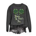 thumbnail image 2 of VKOYWKM Chandails de la Saint-Patrick à Manches Longues, Col Rond, Chandails à Enfiler, Hauts, Graphique « Lucky Four Leaf », Chandails de la Saint-Patty Cadeaux pour Dat, 2 of 5
