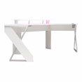 thumbnail image 1 of Ntense Xtreme Gaming Corner Desk with Riser & LED Light Kit, White, 1 of 9