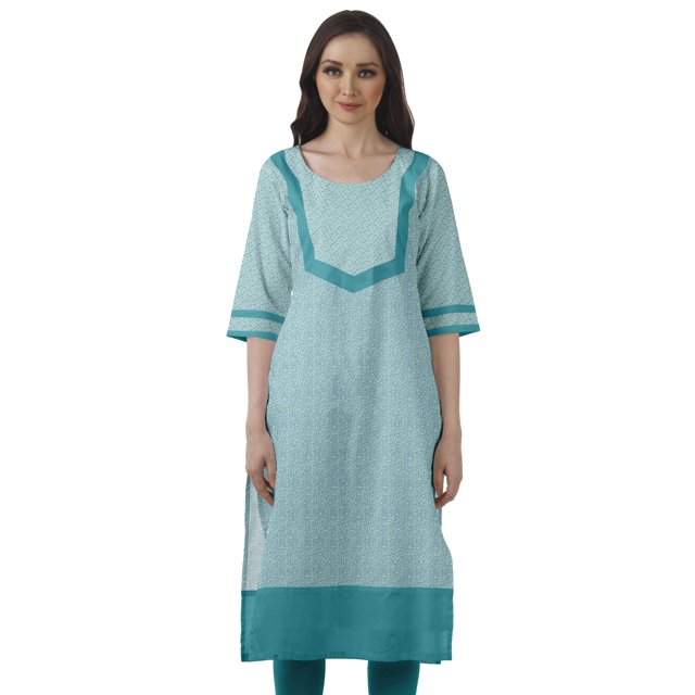 Moomaya Kurti de Designer Bollywood pour Femmes, Kurta Tunique Imprimée Longueur Genou