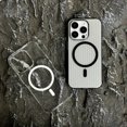 thumbnail image 2 of Premium Aesthetics Ins-Style Clear Magnetic Silicone Case – (Matte black,iPhone 15 Pro), 2 of 6