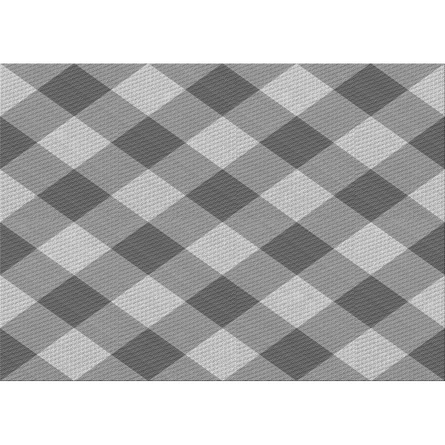 Ahgly Tapis Rectangulaire Lavable en Machine Intérieur Transitionnel Gris Fumé, 5 Pieds x 7 Pieds