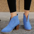 thumbnail image 5 of B91xZ Bottes Chelsea pour Femmes, Bottes Imperméables à Enfiler, Bleu Ciel 7, 5 of 5