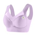 thumbnail image 1 of ManxiVoo Wireless Comfort Bras Full Coverage Minimizer with Adjustable Straps and Side Support for Everyday Wear Smooth T-Shirt Design XXXXXL Size Light Violet, 1 of 7
