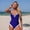 Dark Blue, variant on TIMIFIS Womens Summer Swimsuit High Cut One Piece Bathing Cute Tummy Control Beach Sun Slimming Push Up Swimwear for Board Volleyball Surfing Activity