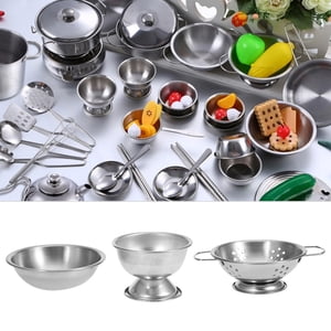 Enfants Cuisine Ustensiles de cuisine Set Safe Acier inoxydable Jouets pratiques Cadeau Garçons Filles