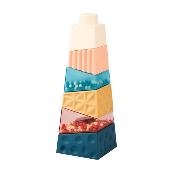 Sensory Stacking Toys for Babys 1-3 Years Montessori Irregular Squares Building Blocks Early Educational