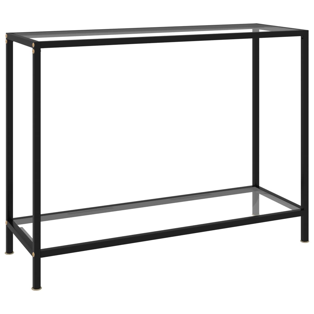 vidaXL Table Console Transparent 100x35x75 cm Verre Trempé