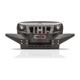 thumbnail image 3 of Fits 2007-2018 Jeep Wrangler JK Fab Fours Bumper GR1010-1 Grumper; One Piece Full Width Design; Direct Fit; Mounting Hardware Included; With Grille; With Internal Winch Mount; With D-Ring Mounts, 3 of 5