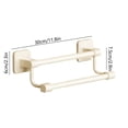 thumbnail image 3 of EGNMCR Closet Organizers and Storage, Bathroom Towel Rack Punch Free Bathroom Storage Rack Patch Towel Rack Wall Mounted Double Pole Space Aluminum Towel Rack Plastics Bathroom Storage Rack, 3 of 7