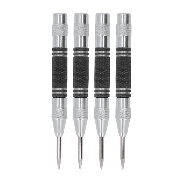 Automatic Centre Punches, Easy Operation 4Pcs Center Punch Tool For Maintenance Black White