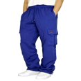 thumbnail image 1 of Mens Loose Cargo Pants Cual Drawstring Eltic Waist Wide Leg Athletic Sweatpants Outdoor Trousers, 1 of 3