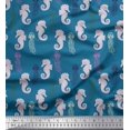 thumbnail image 1 of Soimoi Rayon Fabric Jellyfish & Seahorse Ocean Print Fabric by The Yard 42 Inch Wide, 1 of 3
